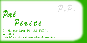 pal piriti business card